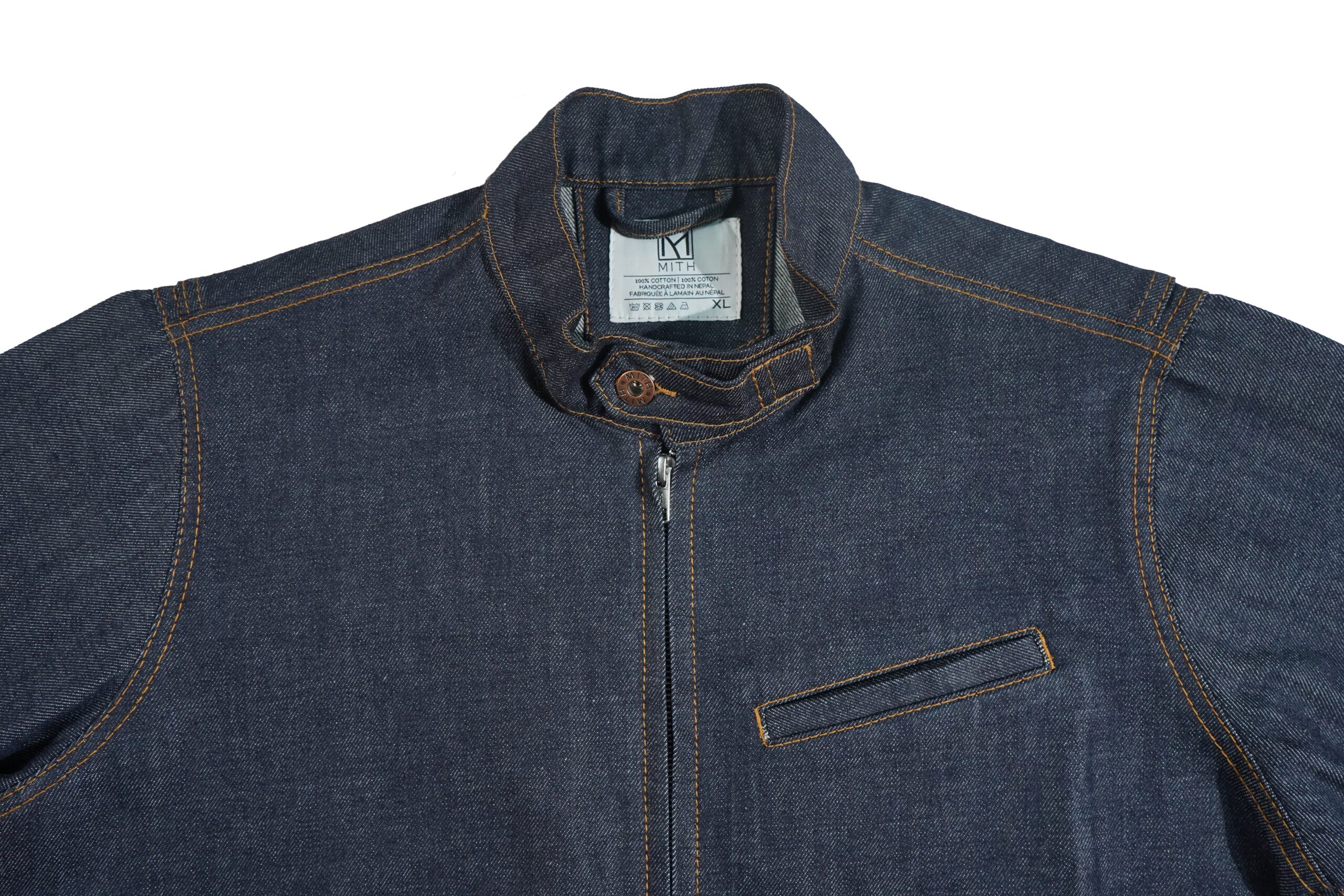 16oz Japanese Denim Biker Jacket – Indigo by Mith