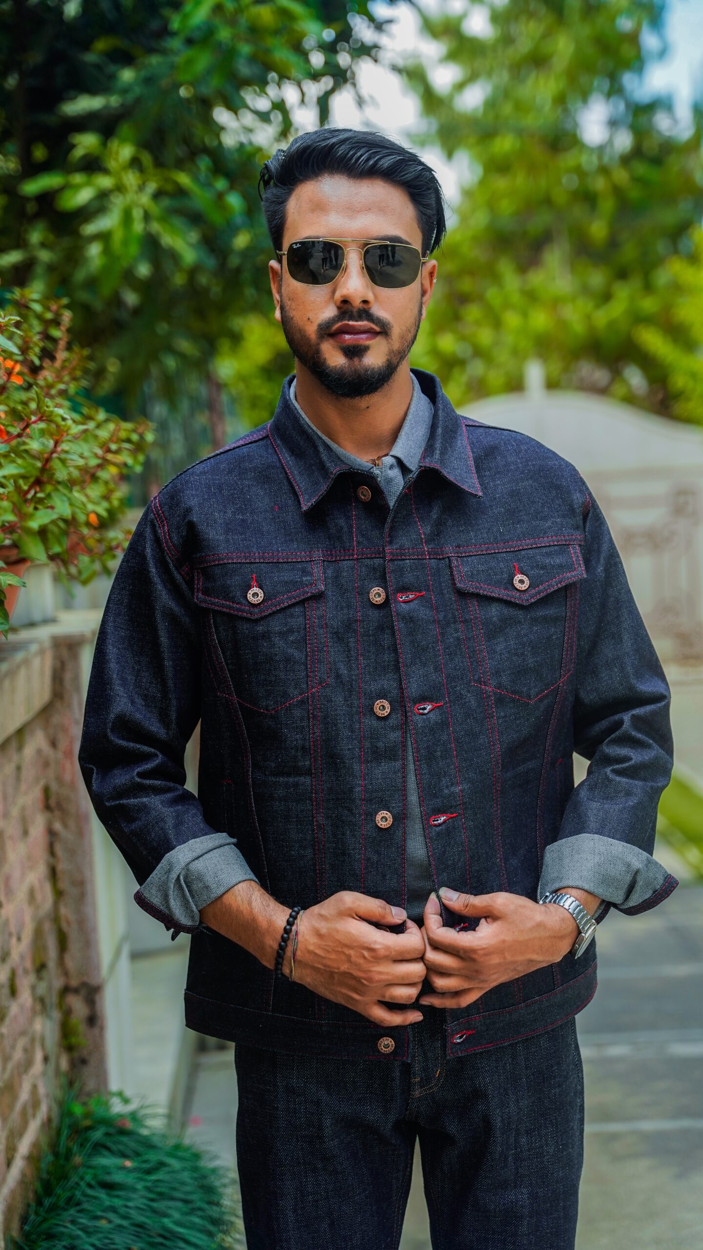 16oz Japanese Selvedge Denim Jacket Type III Red Thread Indigo