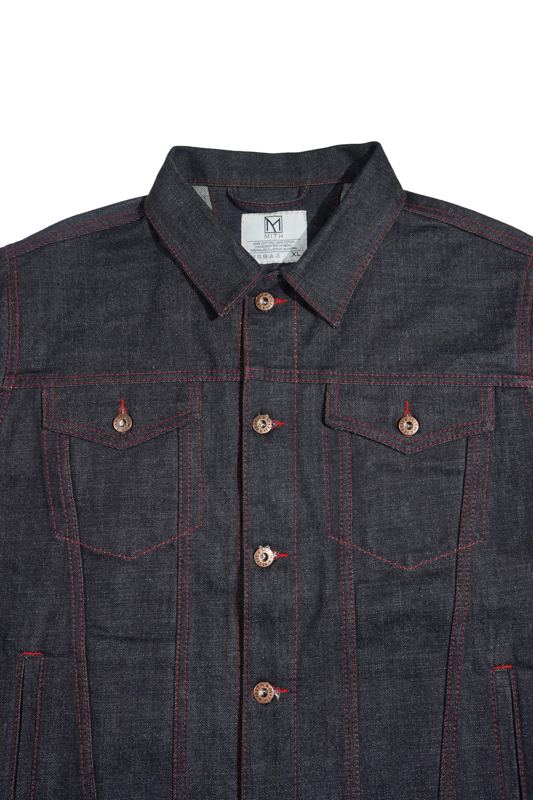 16oz Japanese Selvedge Denim Jacket Type III Red Thread Indigo